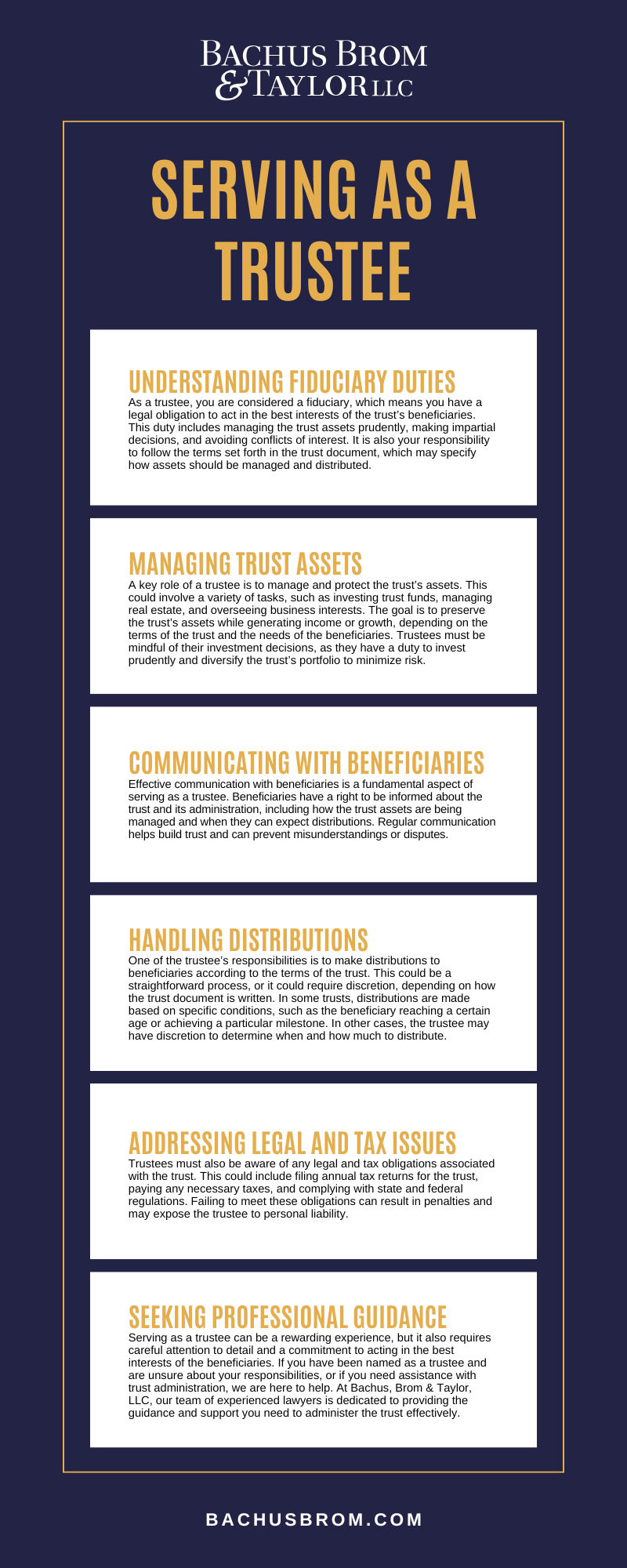 Serving As A Trustee Infographic